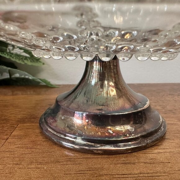 Federal Glass Columbia Clear Depression Glass Side Plates Set of 4 Vintage 1930s - Picture 6 of 6